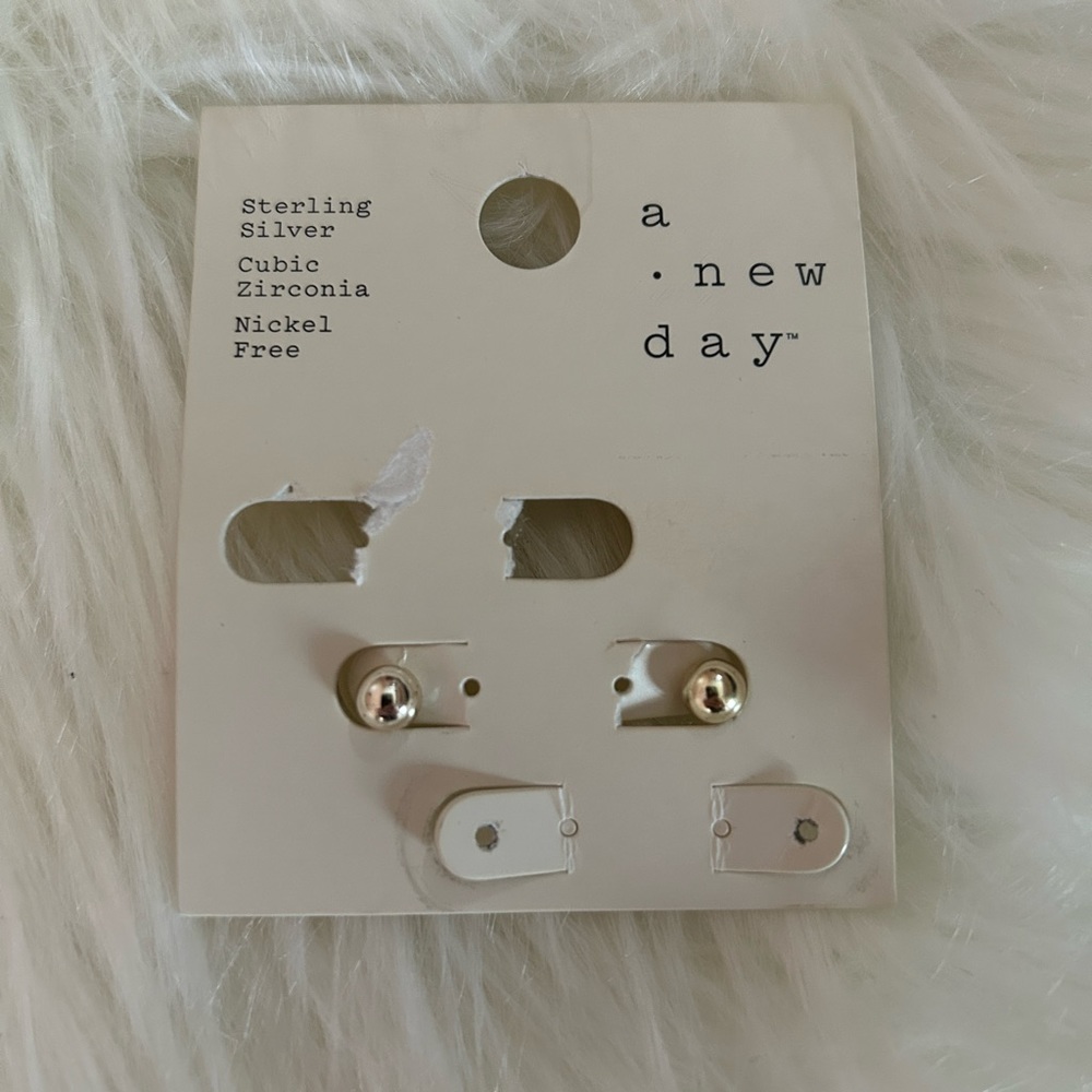 Sterling Silver Stud Earrings NWT